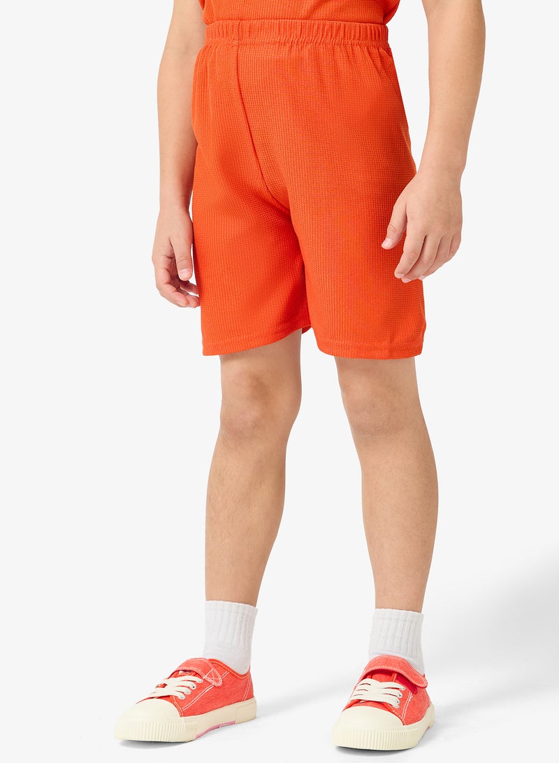Pinata Orange Pocket Tshirt Short Set - Image 4